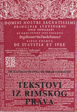 tekstovi iz rimskog prava praktikum za vežbe 