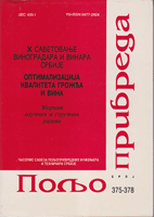 OPTIMALIZACIJA KVALITETA GROŽĐA I VINA Poljoprivreda 375-378/1995