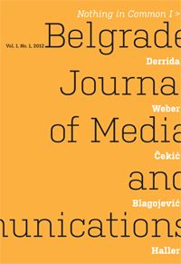 Časopis Belgrade journal of media and communication 1 - 2012