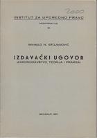 izdavački ugovor (zakonodavstvo, teorija i praksa)  
