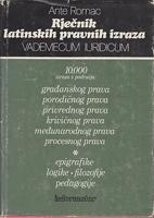 rječnik latinskih pravnih izraza vademecum iurdicum  