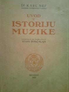 uvod u istoriju muzike  