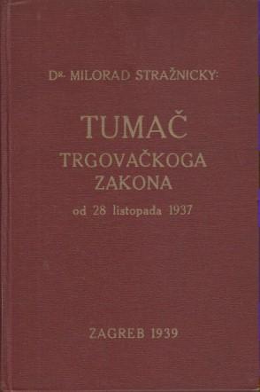 tumač trgovačkoga zakona od 28 listopada 1937  