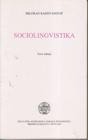 SOCIOLINGVISTIKA, R a d o v a n o v i ć