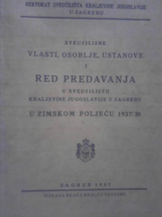 Sveučilišne vlasti, osoblje, ustanove i red predavanja