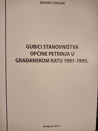 Gubici stanovništva općine Petrinja u građanskom ratu  1991-1995