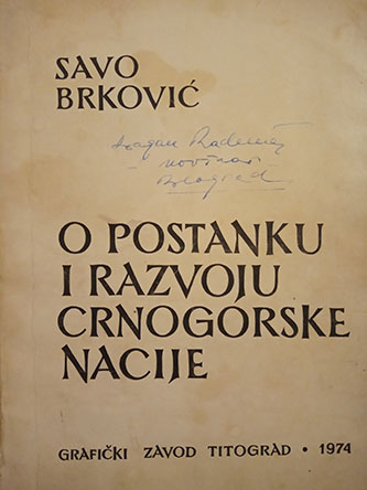 O postanku i razvoju crnogorske nacije