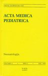 Acta medica pediatrica: Neonatologija