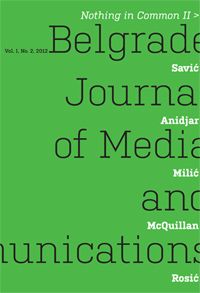Časopis Belgrade journal of media and communication 2 - 2012