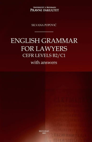 English grammar for lawyers : CEFR levels B2-C1 : with answers